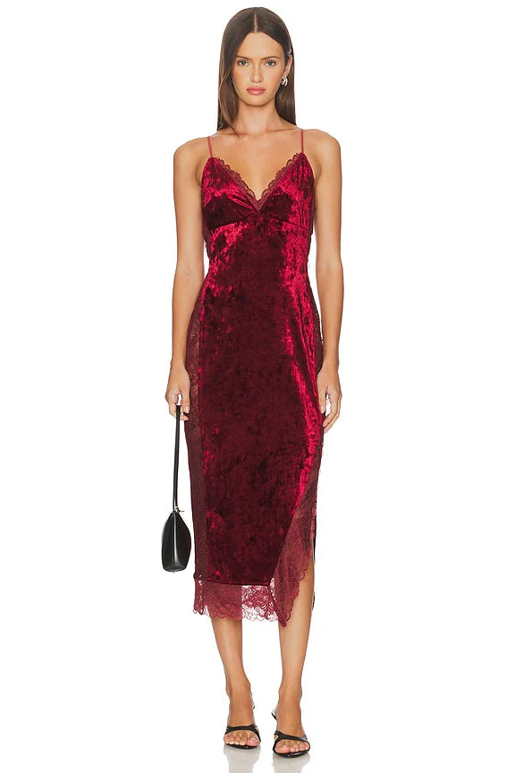 Raise A Toast Midi Slip Dress