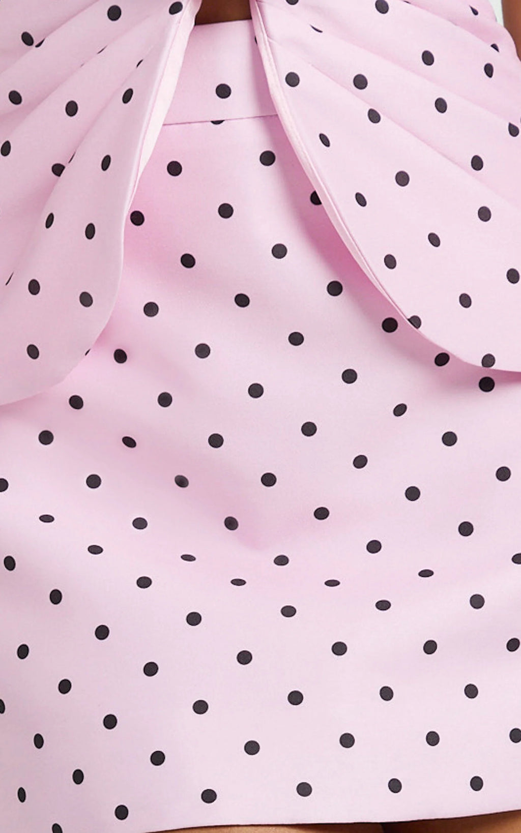 Cynthia Mini Skirt - Fitted Polka Dot Skirt in Fondant Pink Polka Dot