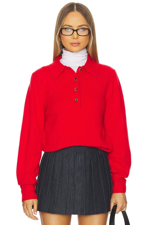 The Cashmere Polo Top