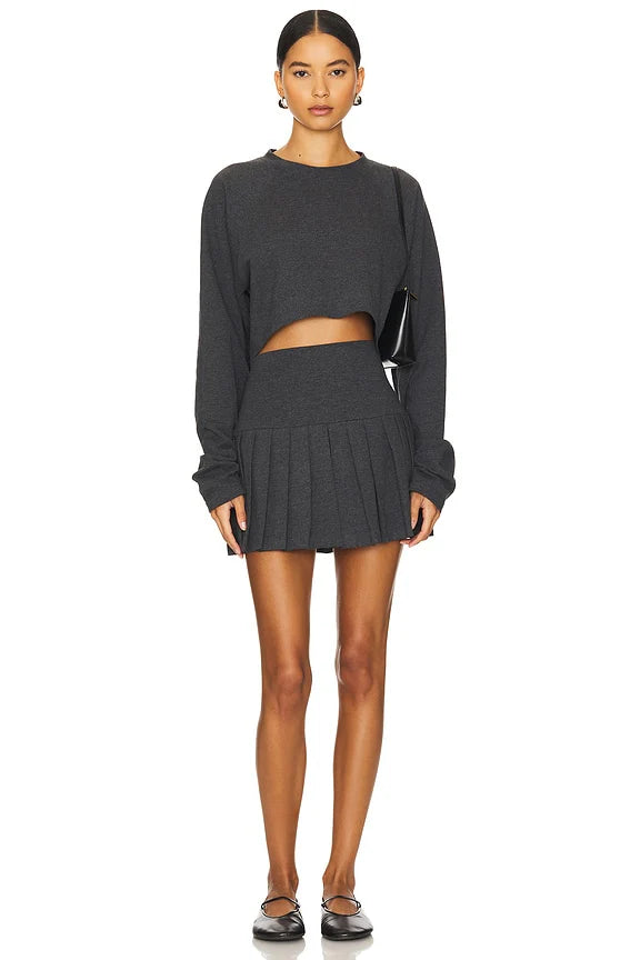Pleated Mini Skirt