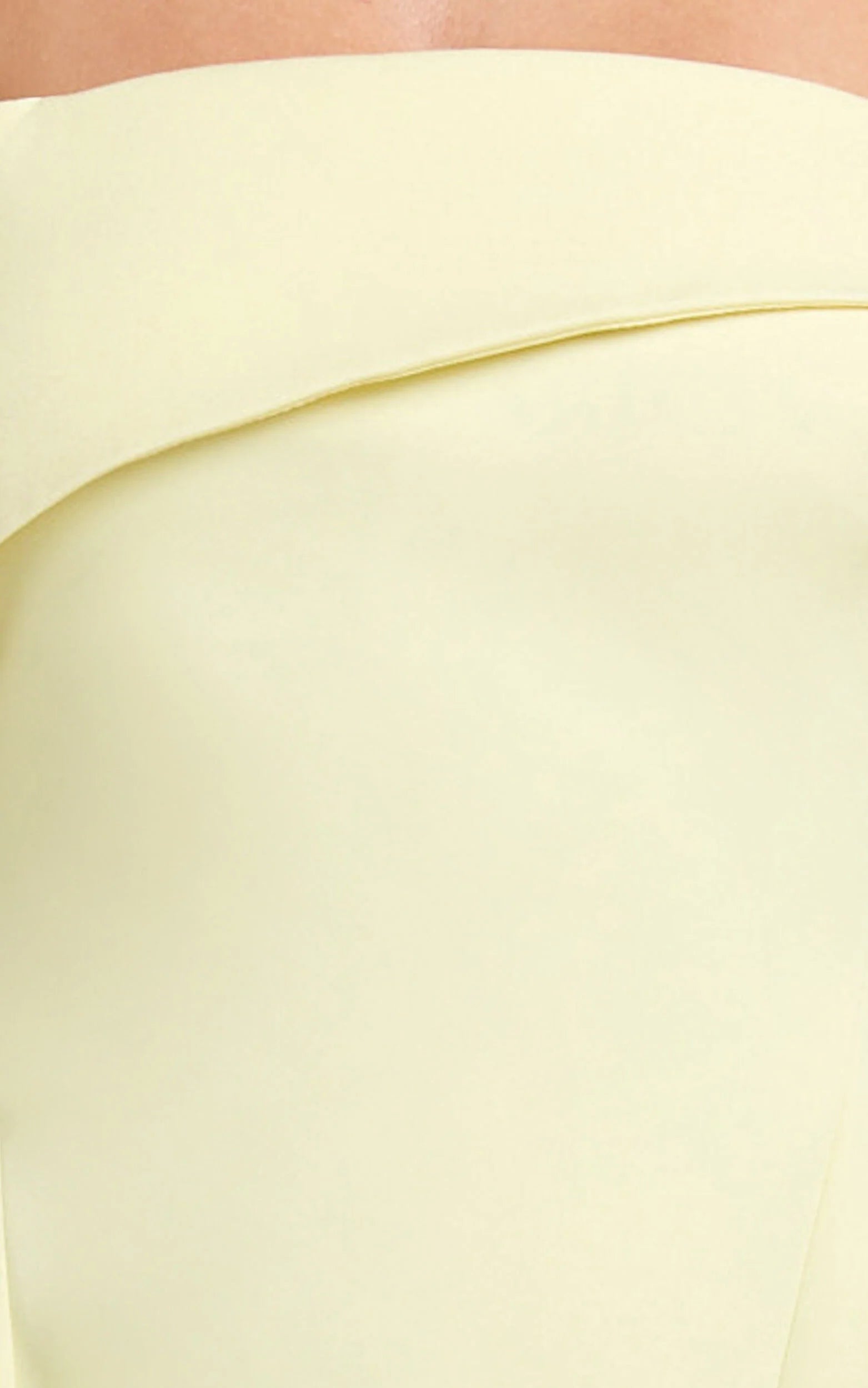 Cecilia Mini Dress - Off Shoulder Tie Detail Dress in Lemon