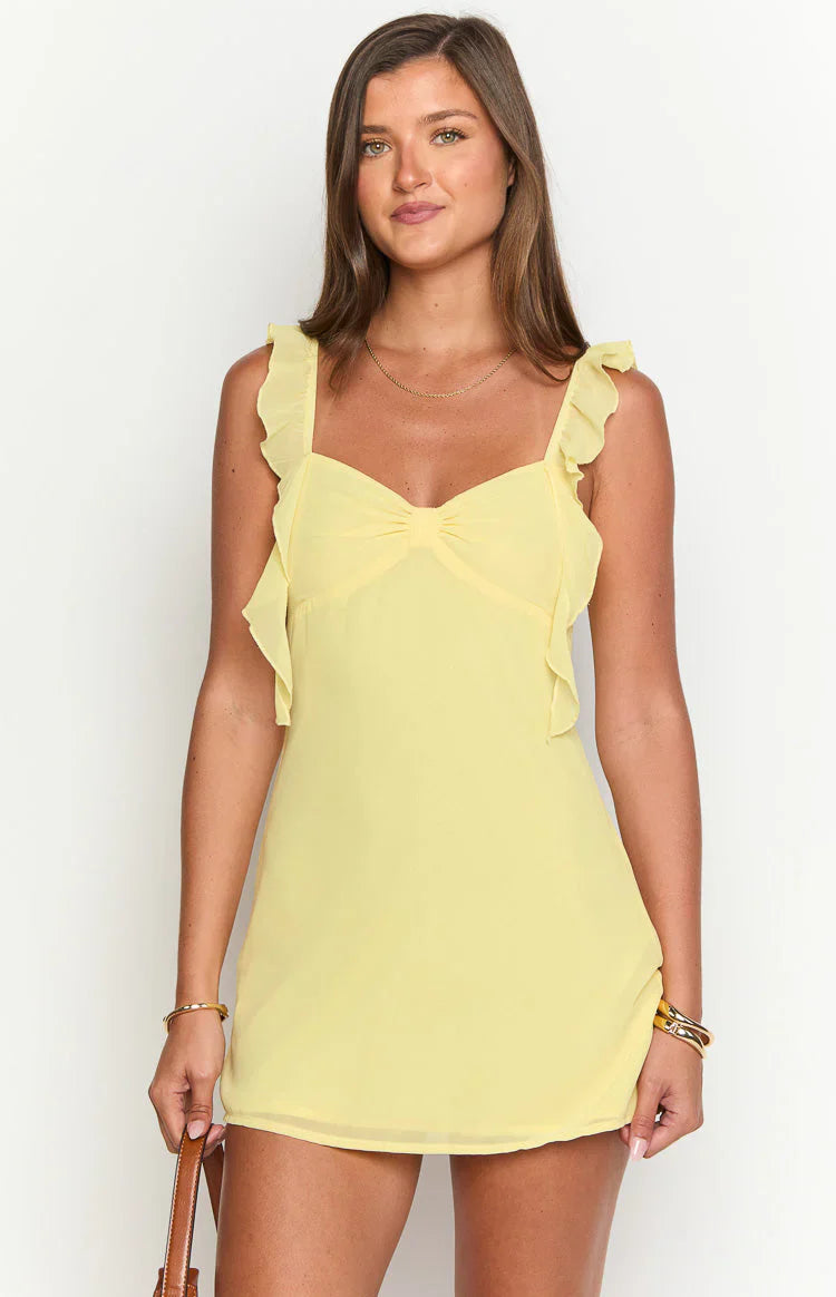 Joyce Yellow Mini Dress