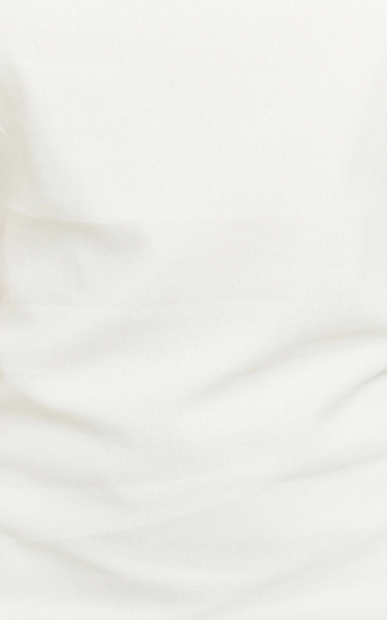 Kat Mini Dress - Linen Square Neck Dress in Off White