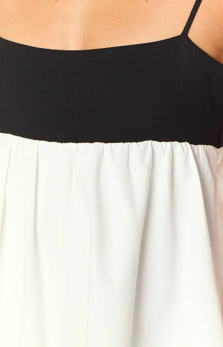 Karia White Contrast Mini Dress