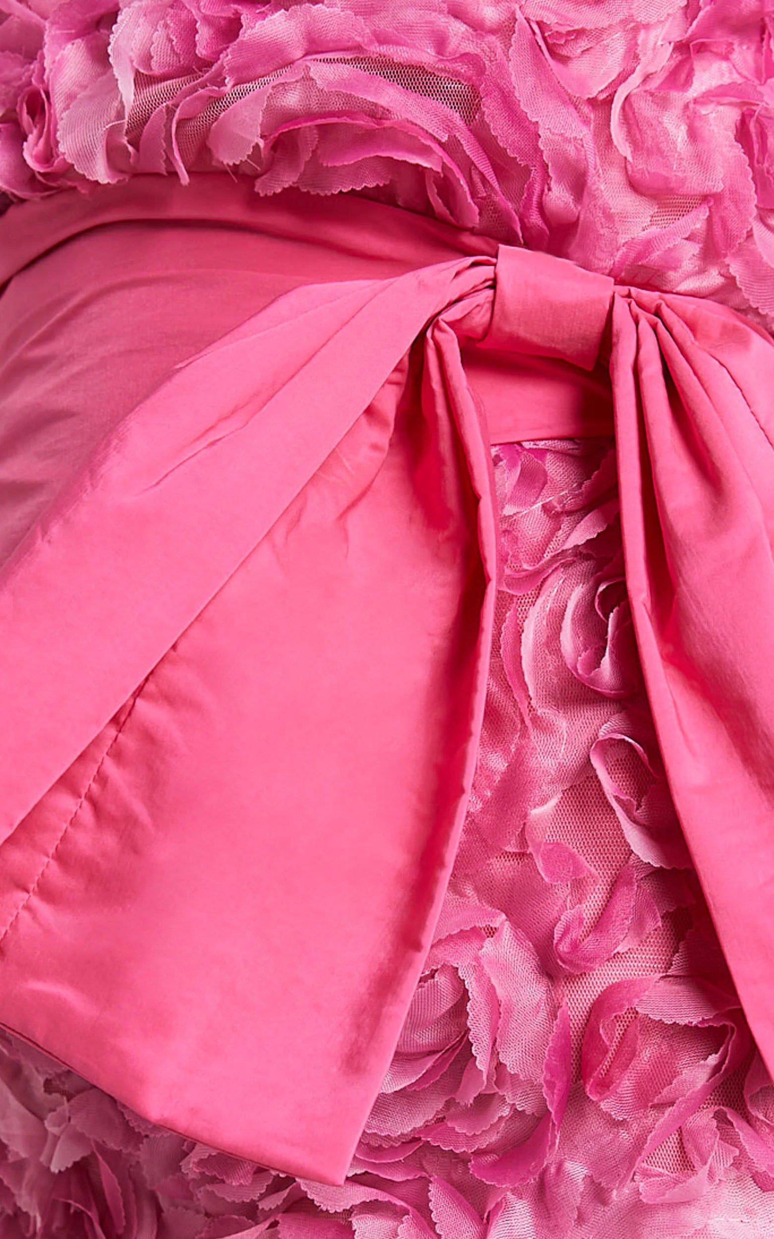 Ayesha Mini Dress - Strapless with Ribbon Detail Dress in Pink