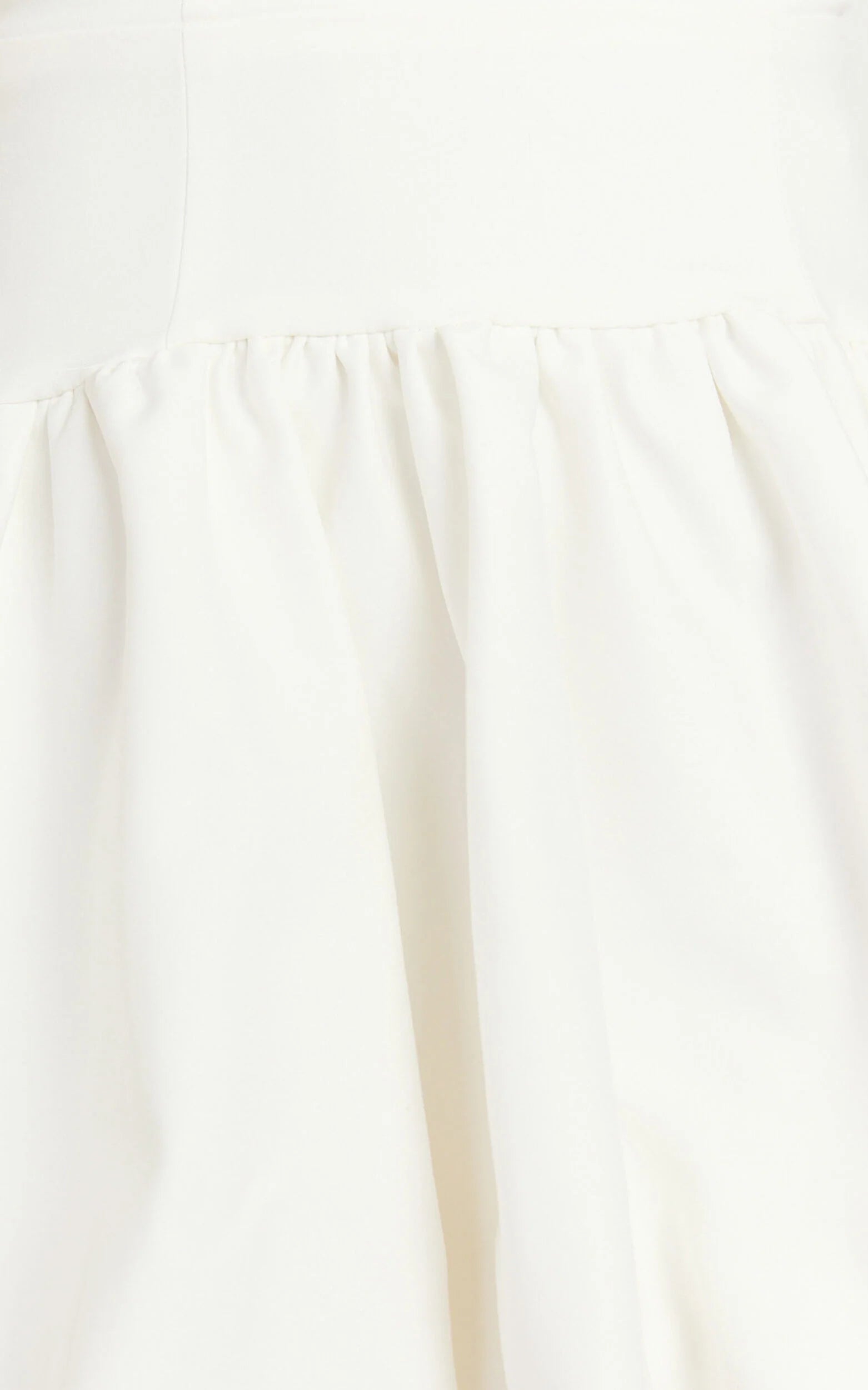 Kacey Mini Dress - Textured Drop Waist Bubble Hem Dress in Off White