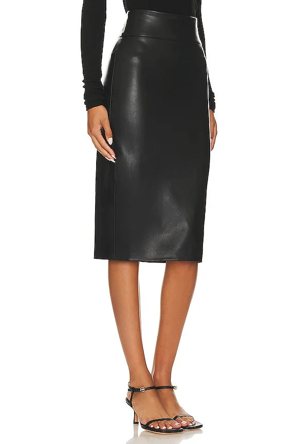 Soft Leather Pencil Skirt