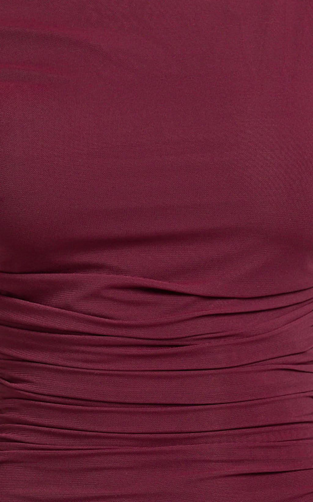 Judee Midi Dress - One Shoulder High Side Split Dress in Wine