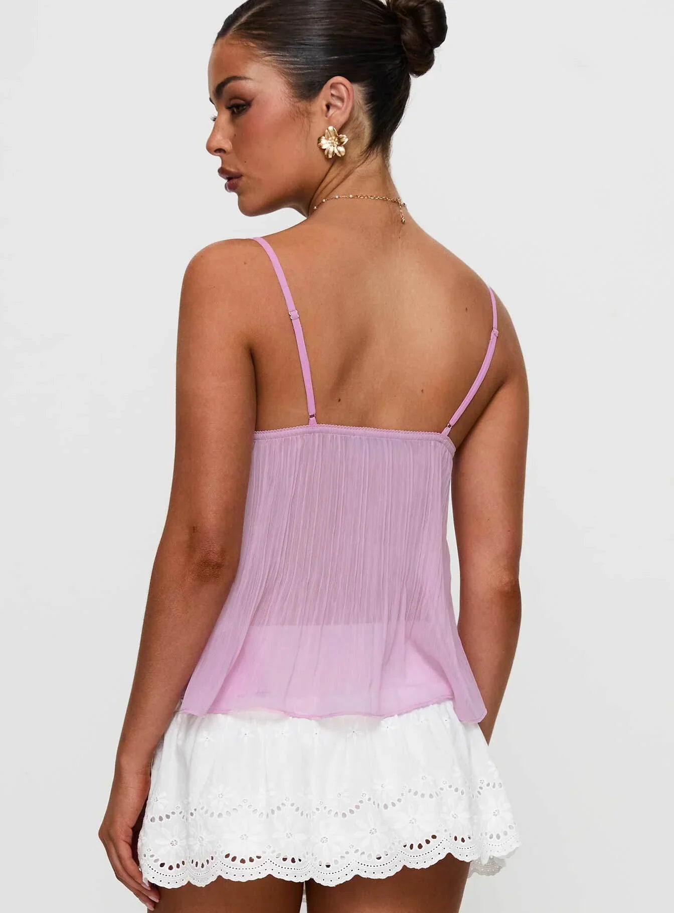 Zami Pleat Top Pink