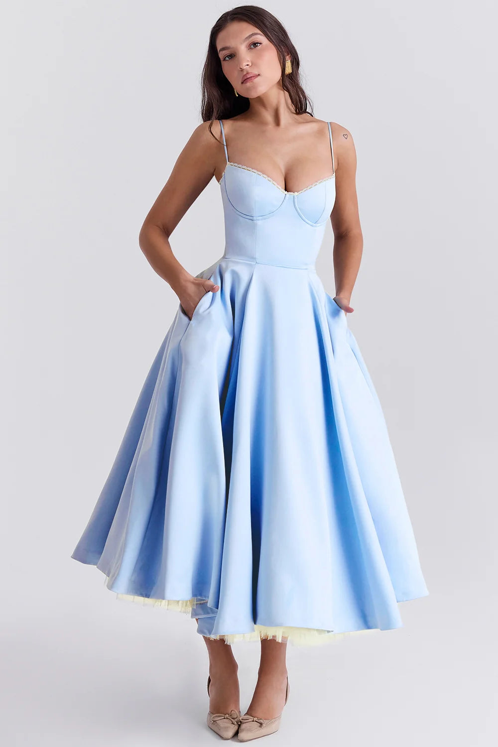 Cinderella Blue Tulle Midi Dress