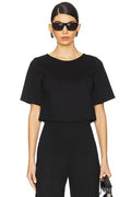 Ponte Knit Short Sleeve Top