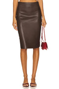Faux Leather Pencil Skirt