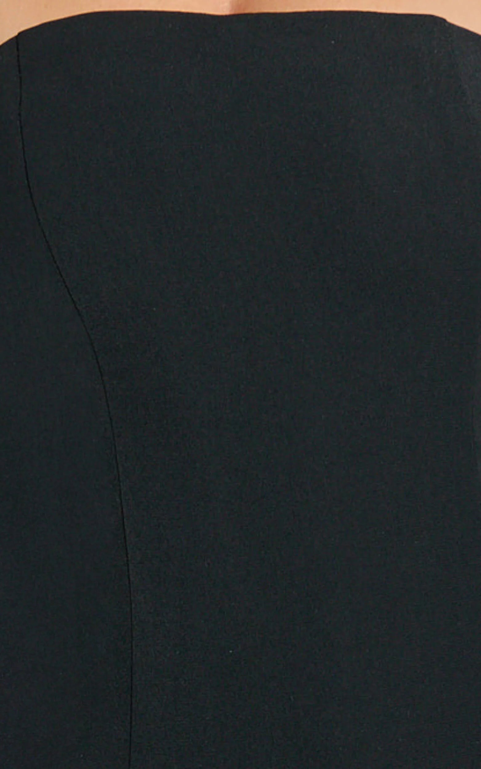 Nadiane Maxi Dress - Strapless Asymmetric Drop Waist Dress in Black