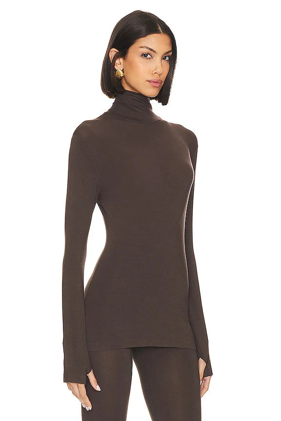Slim Fit Long Sleeve Turtle Top