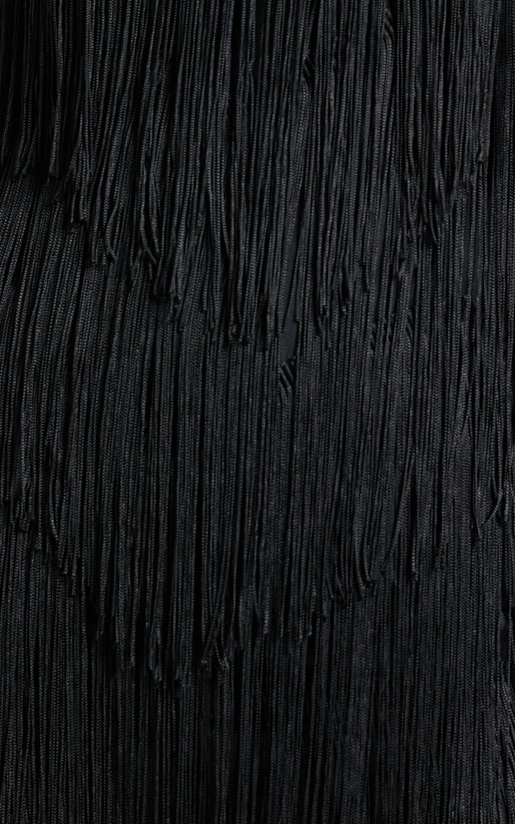Siofra Mini Dress - Zig Zag Fringe Dress in Black
