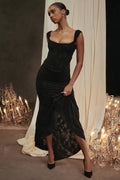 Black Floral Maxi Dress