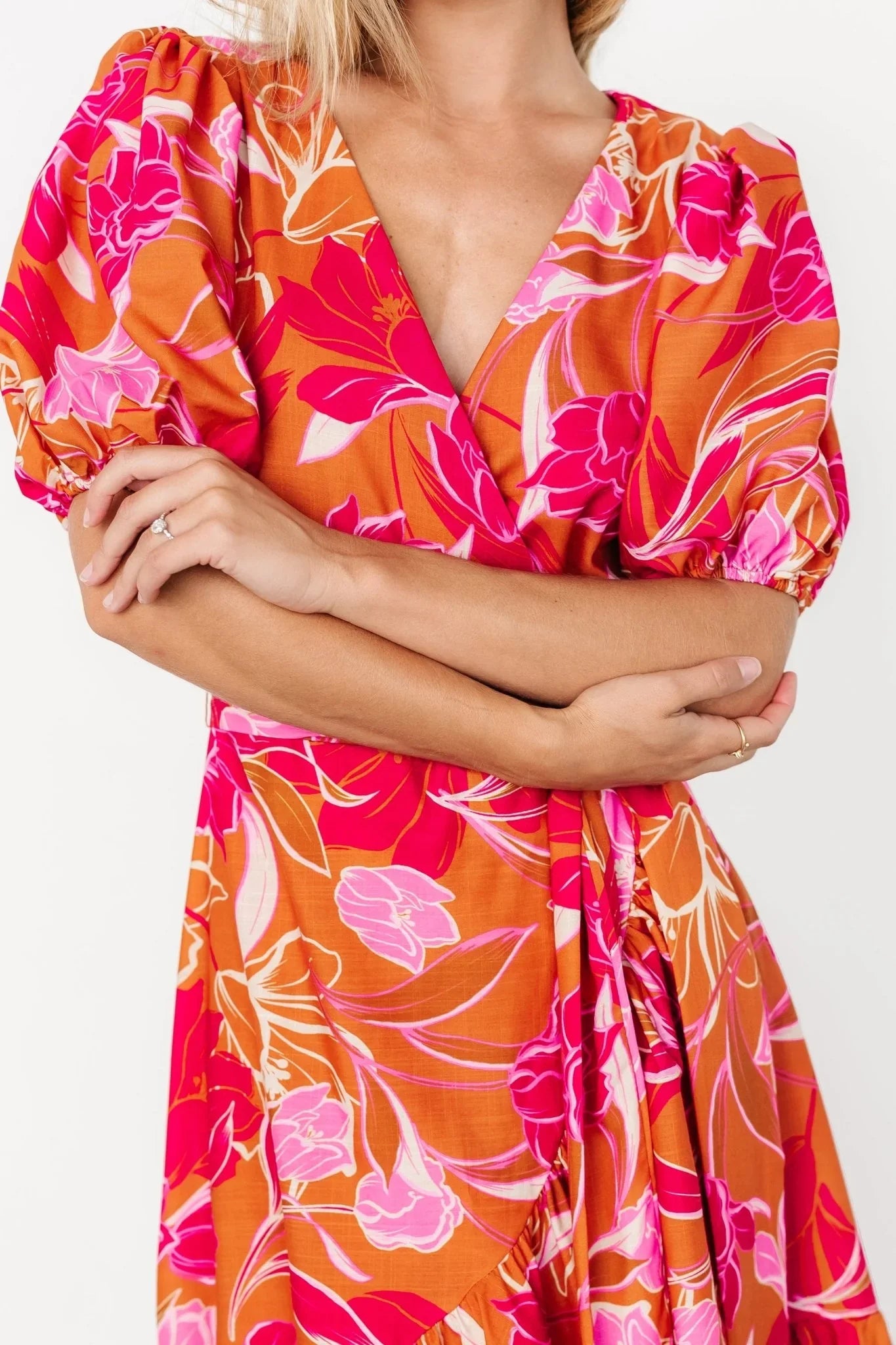 Lori Maxi Dress | Orange + Pink Floral