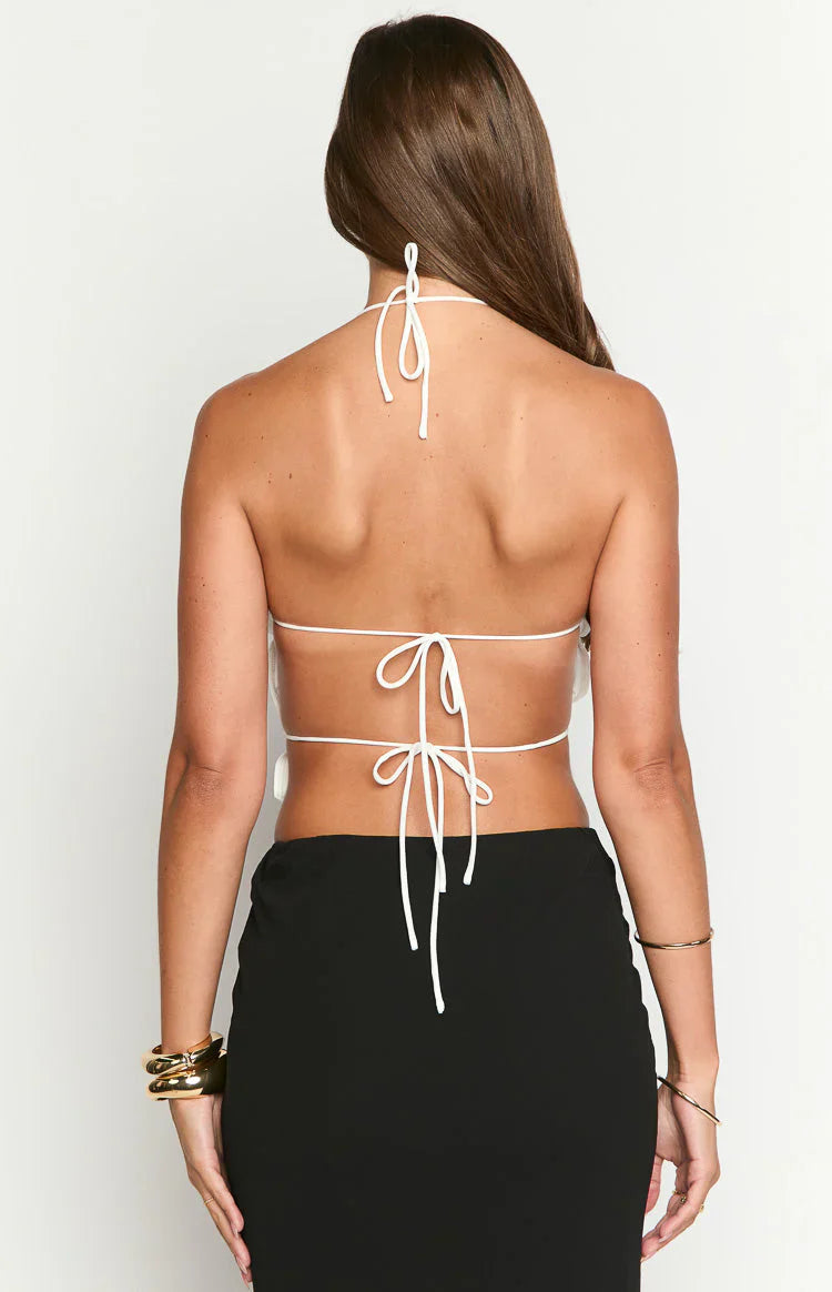 Uma White Crop Top
