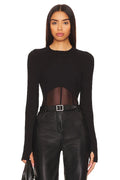 Danton Rib Mesh Corset Top
