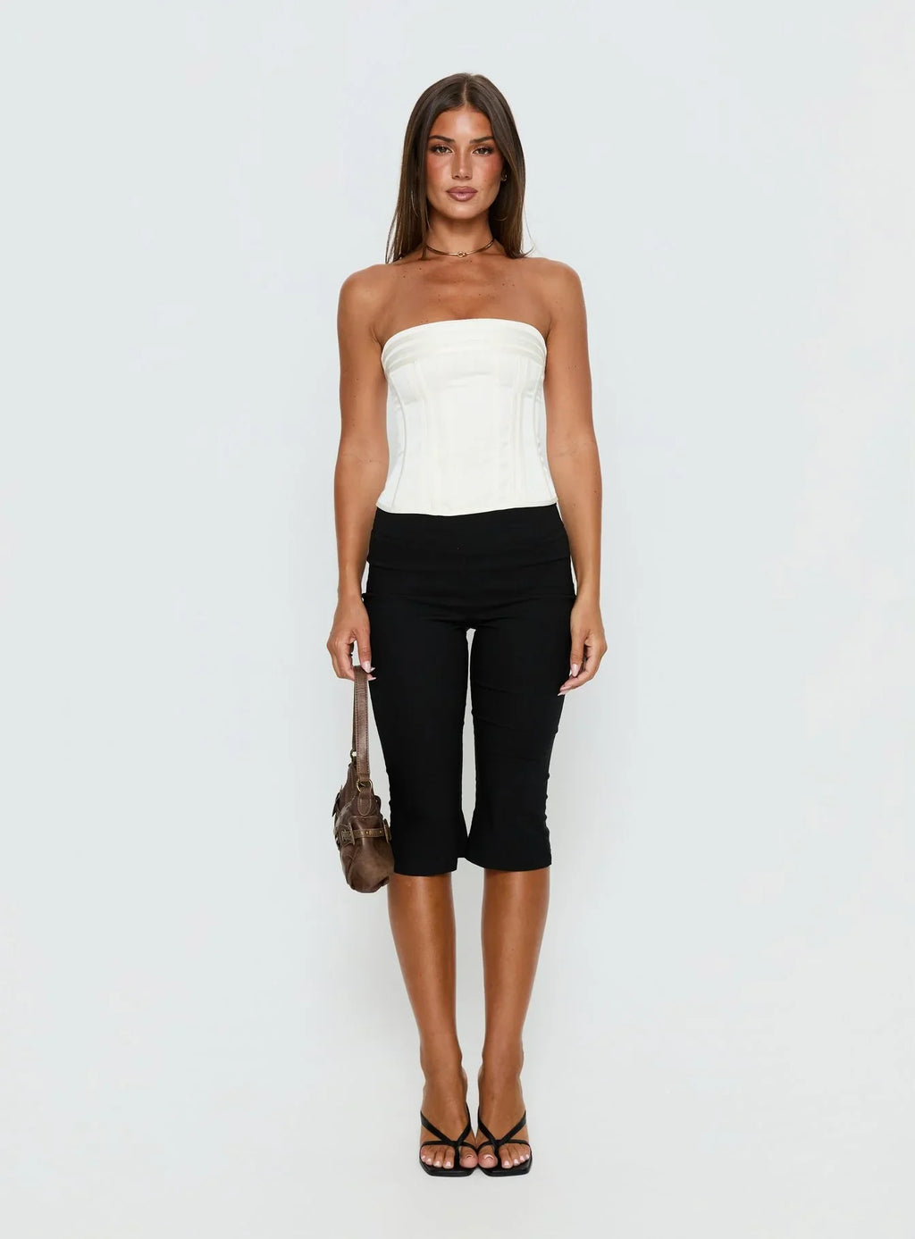 Cecilie Strapless Corset Top Cream