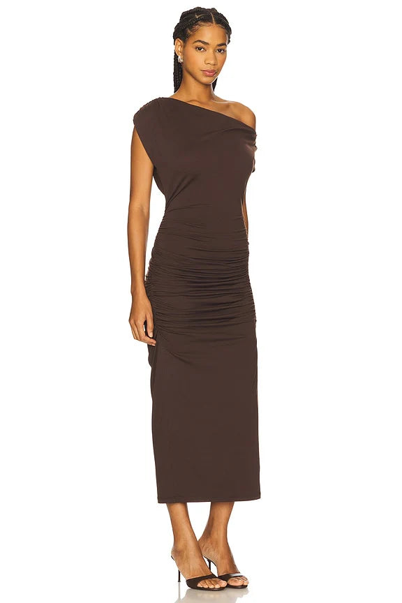 One Arm Midi Dress