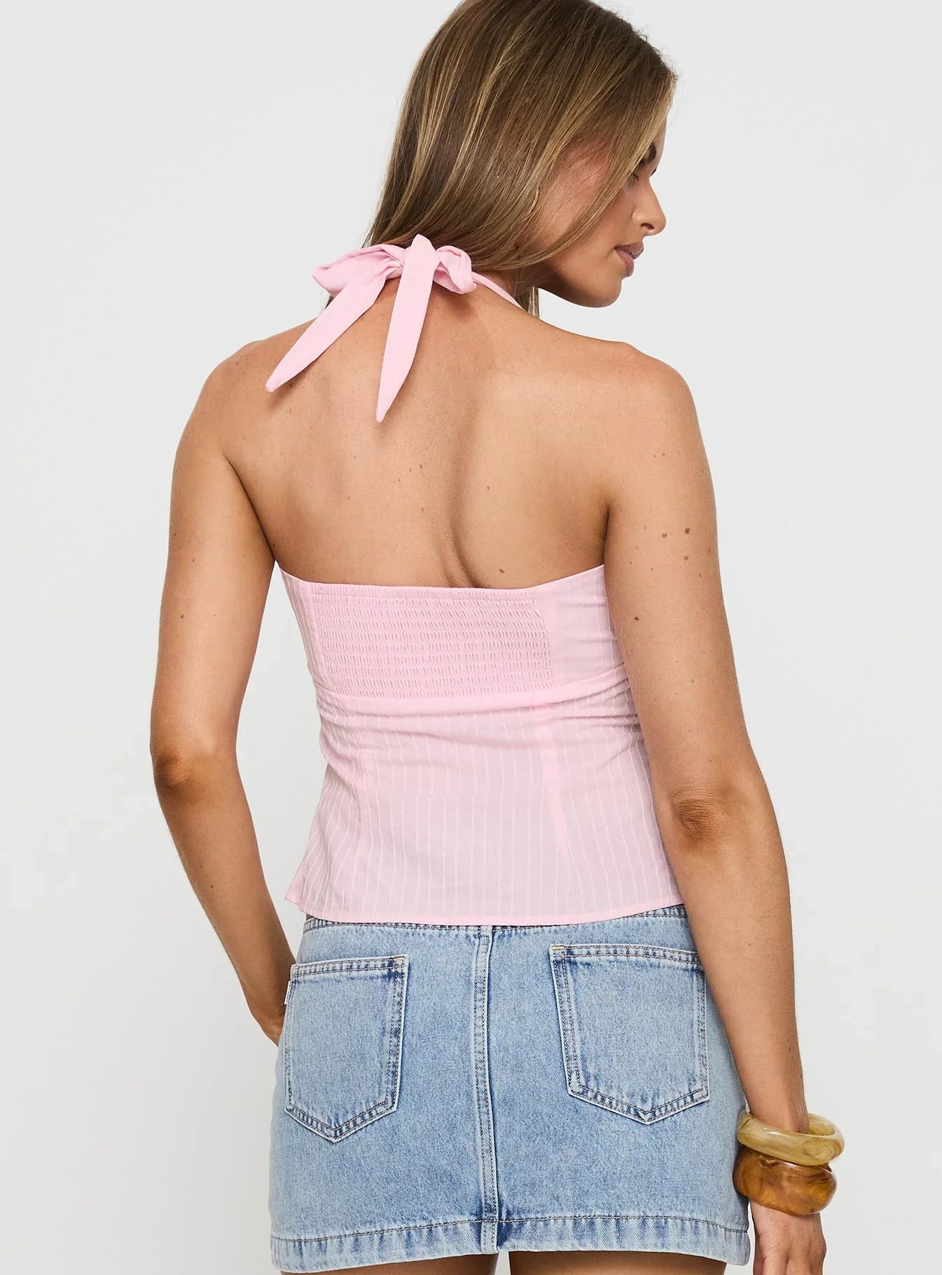 Isabetta Halter Top Pink