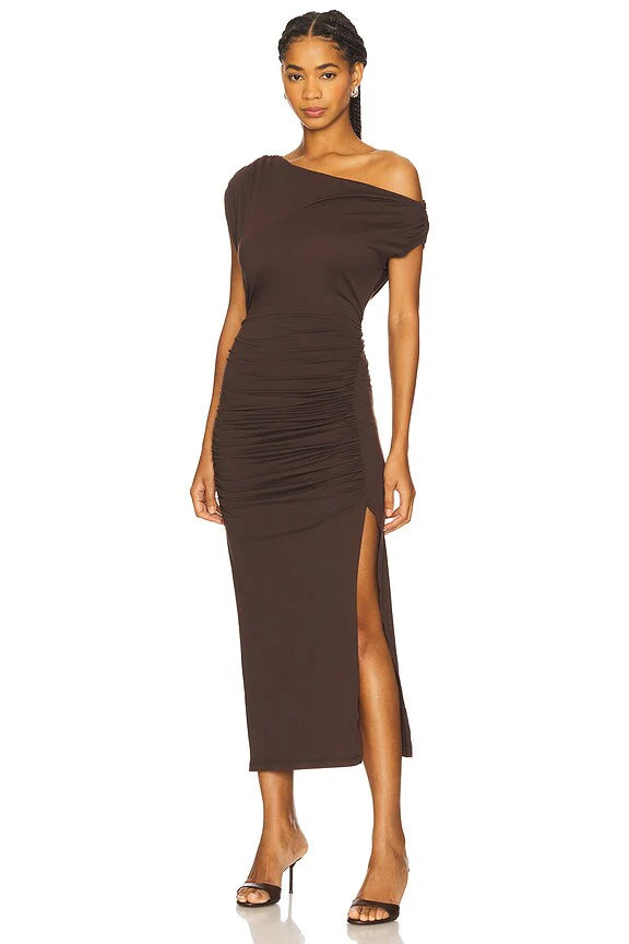 One Arm Midi Dress