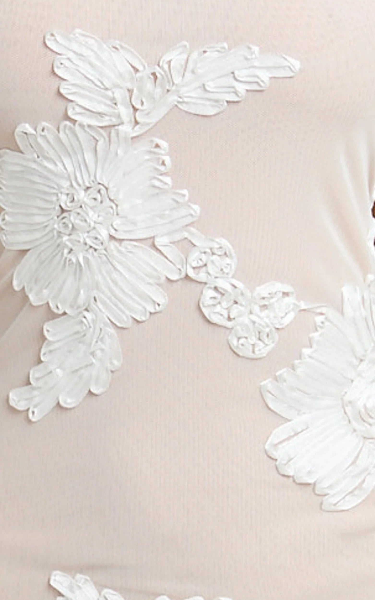 Shelby Mini Dress - Strapless Rosette Bodycon Dress in White