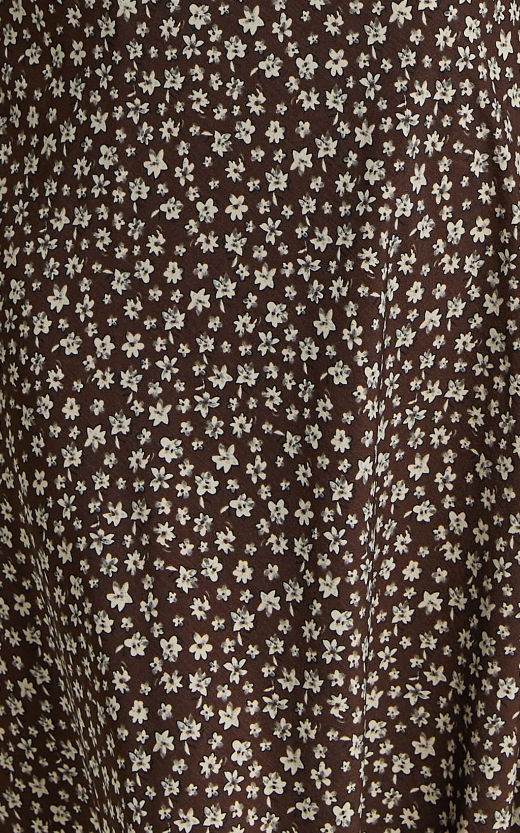 Vanya Midi Dress - V Neck Short Sleeve Lace Trim Tie Back Slip Dress in Chocolate Floral