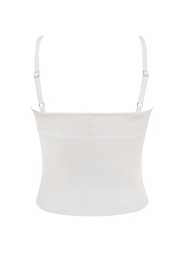 White Dainty Knit Top