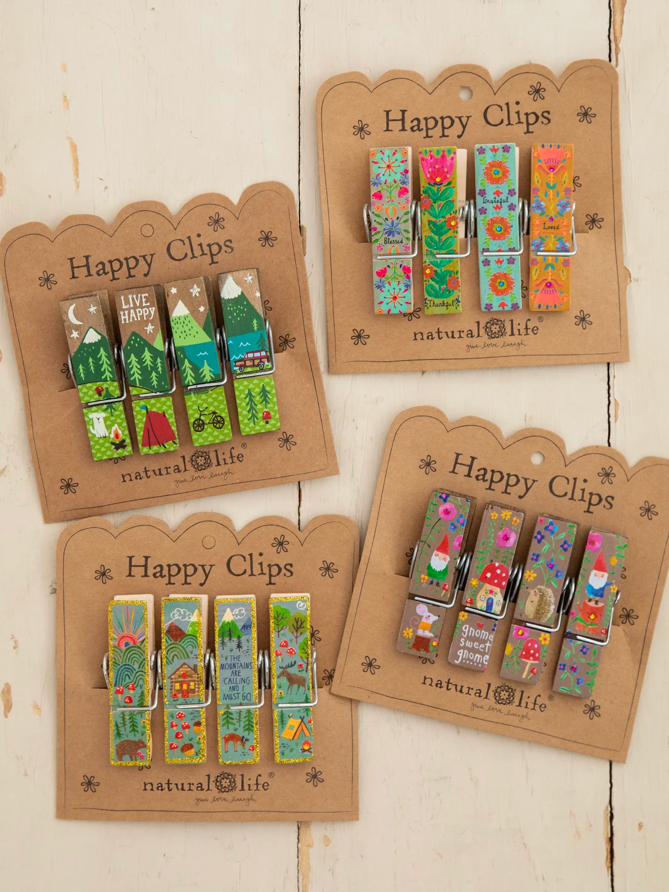 Happy Clips, Set of 4 - Mountains Are Calling