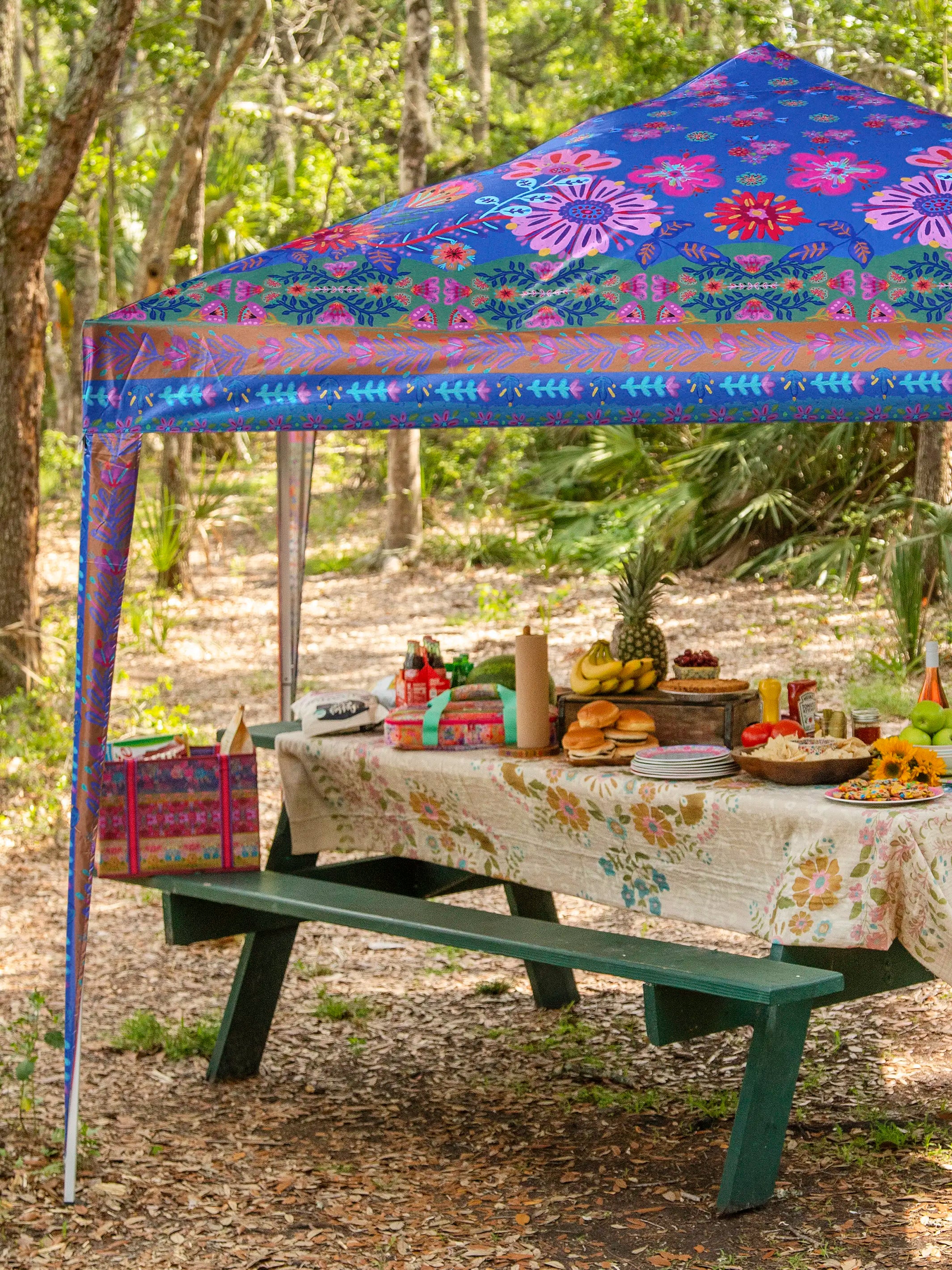 Live Happy Instant Canopy Tent - Blue Floral